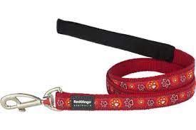 Red Dingo Paw Impressions Red Dog Lead Medium-large